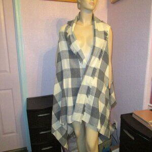 Shyanne SHILOH Sweater CARDIGAN Shawl WRAP Duster VEST Fringe SLEEVELESS Long OS